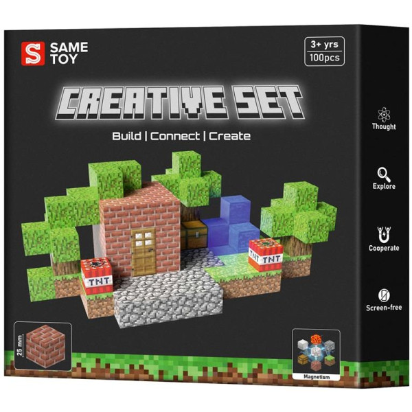 Конструктор магнітний Same Toy Creative Set Vault 100ел