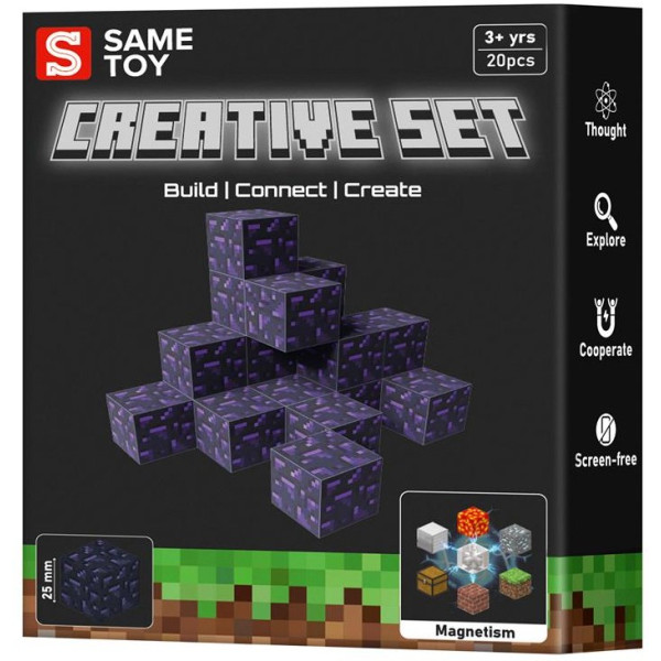Конструктор магнітний Same Toy Creative Set Obsidian 20ел