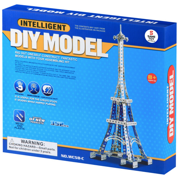 Конструктор металевий Same Toy Inteligent DIY Model Ейфелева вежа 352ел