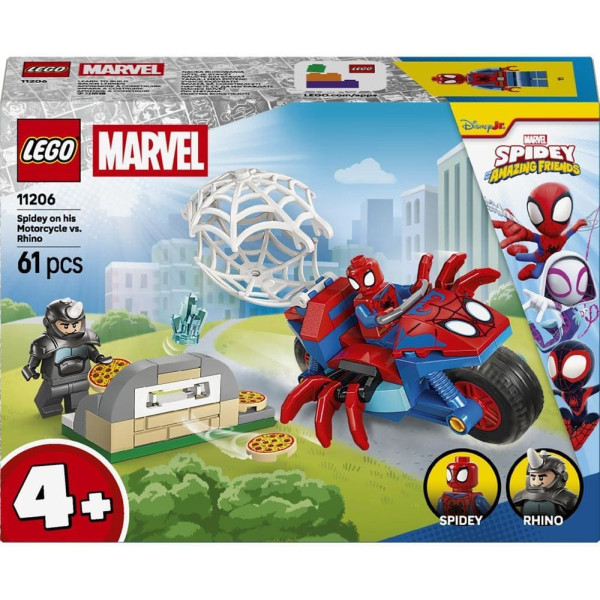 Конструктор LEGO Spidey Павук на мотоциклі проти Носорога