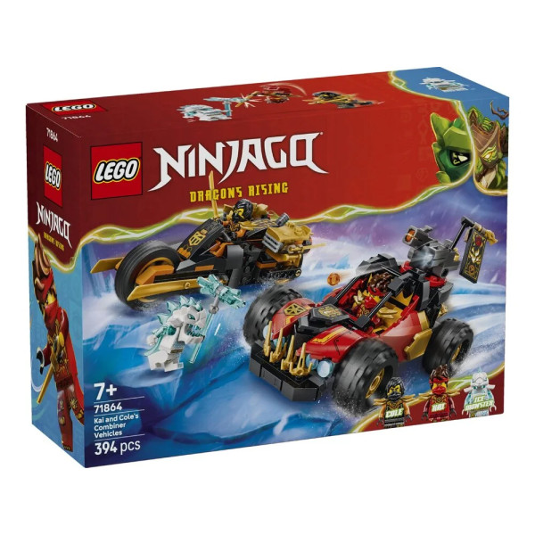 Конструктор LEGO Ninjago Комбіновані транспортні засоби Кая та Коула