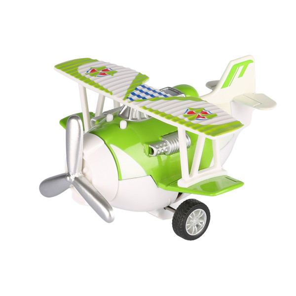 Літак металевий інерційний Same Toy Aircraft світло, музика, зелений