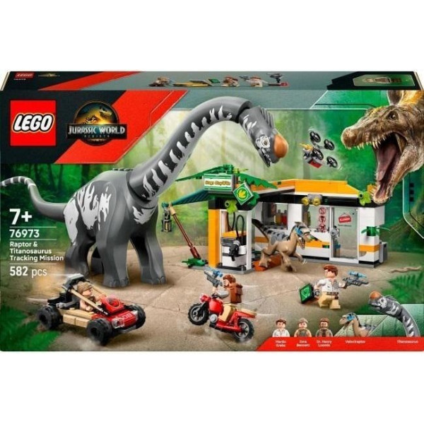 Конструктор LEGO Jurassic World Місія з відстеження раптора і титанозавра