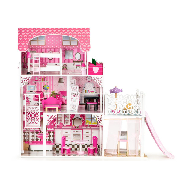 Ляльковий будиночок Ecotoys XXL з гіркою TL49059