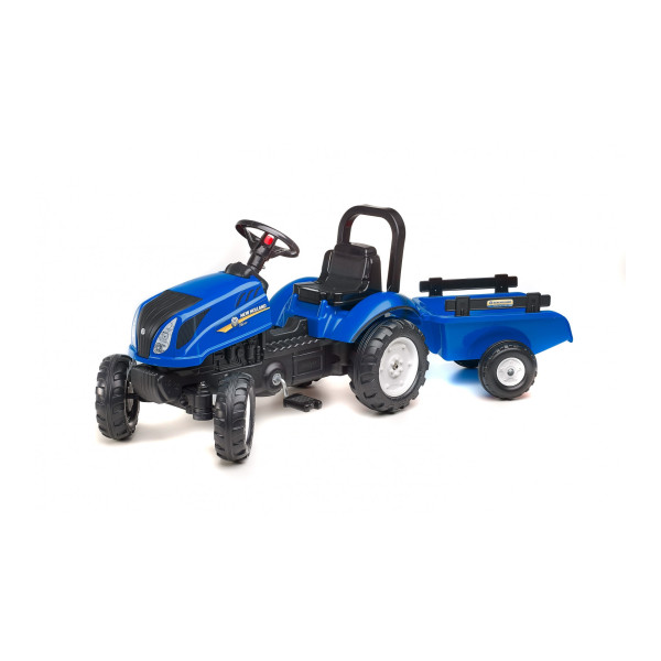 Дитячий трактор на педалях з причепом Falk 3080AB NEW HOLLAND (колір-синій)