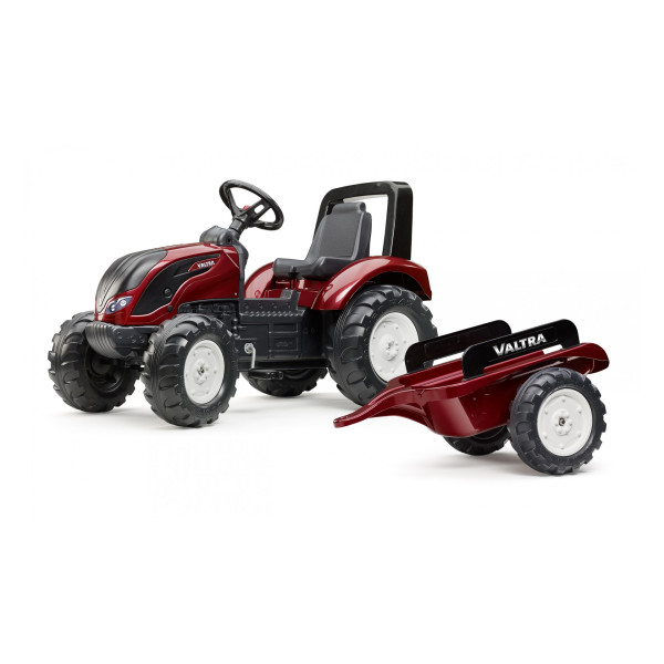 Дитячий трактор на педалях з причепом Falk 4000AB VALTRA S4 (колір - червоний)