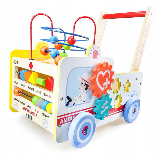 Розвиваюча іграшка штовхач Ecotoys Швидка допомога